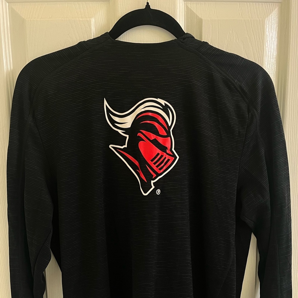 Rutgers- Black Long Sleeve Shirt with Red Knight Logo
